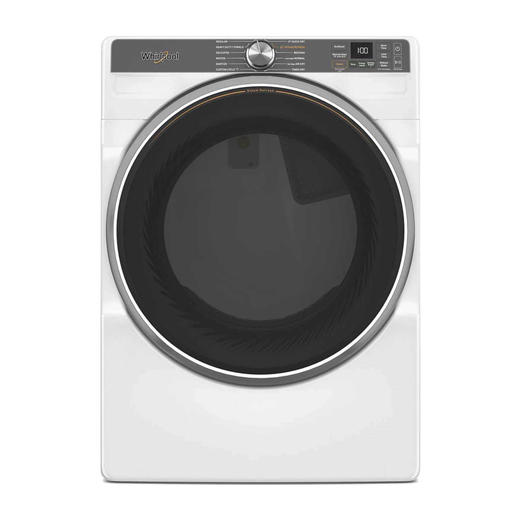 Factory Closeout Whirlpool 7.4 cu. ft. Smart Front Load ENERGY STAR® Electric Dryer with Steam Capabilities