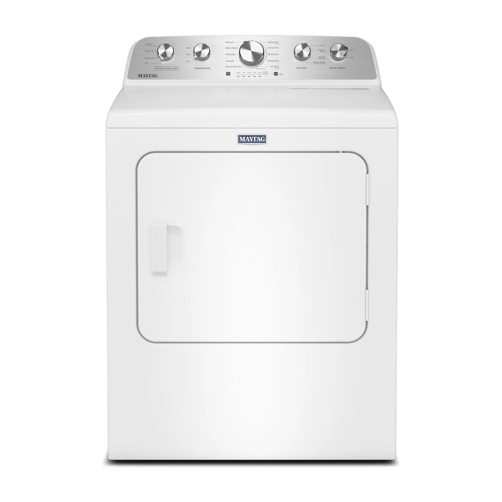 Factory Closeout Maytag 7.0 Cu Ft. Load Electric Dryer with Extra Power and Pet Pro Option