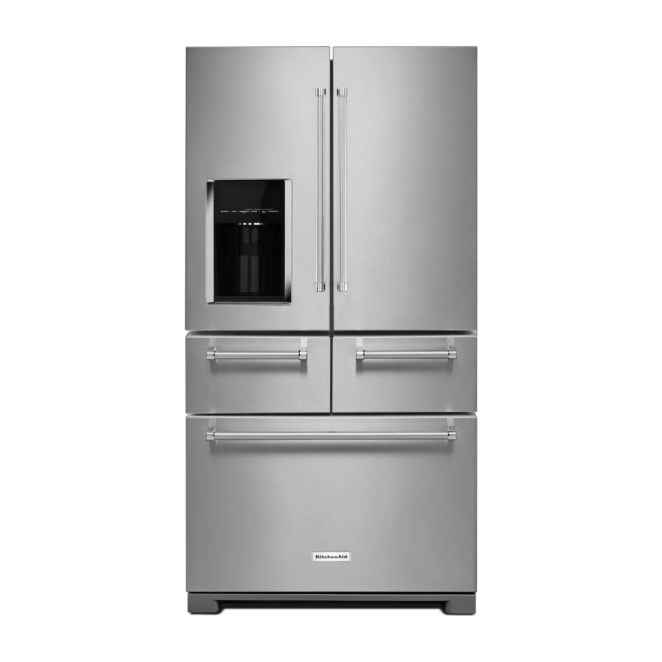 Factory Closeout KitchenAid 25.8 Cu. Ft. 36" Multi-Door Freestanding Refrigerator with Platinum Interior Design