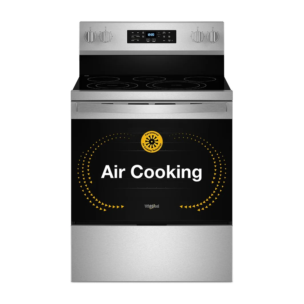 Factory Closeout Whirlpool 30-inch Energy Star Electric Range with Air Cooking Technology, No Preheat Air Fry and Air Baking and Self Clean