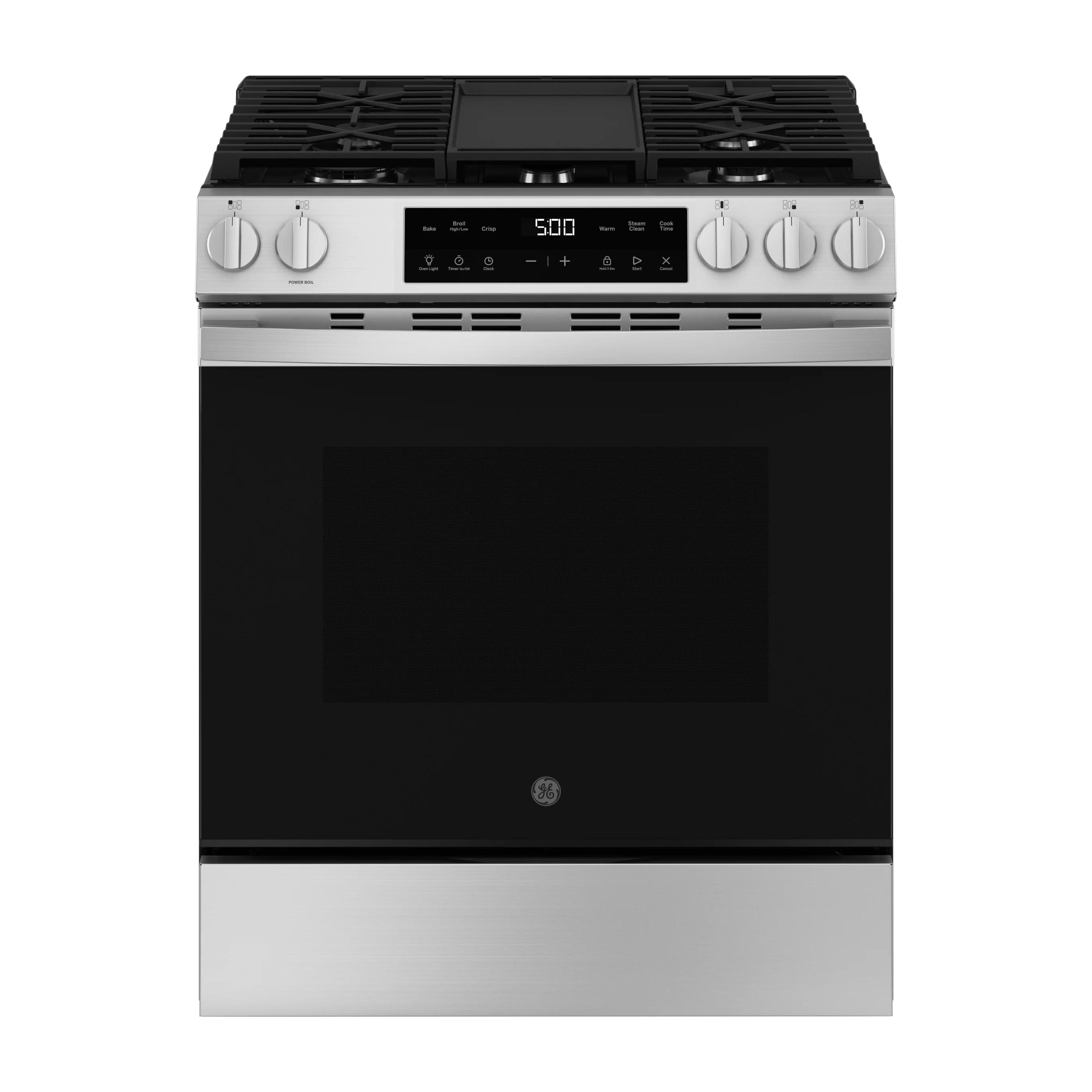 Factory Closeout GE GE® 30" Slide-In Front Control Gas Range with Crisp Mode