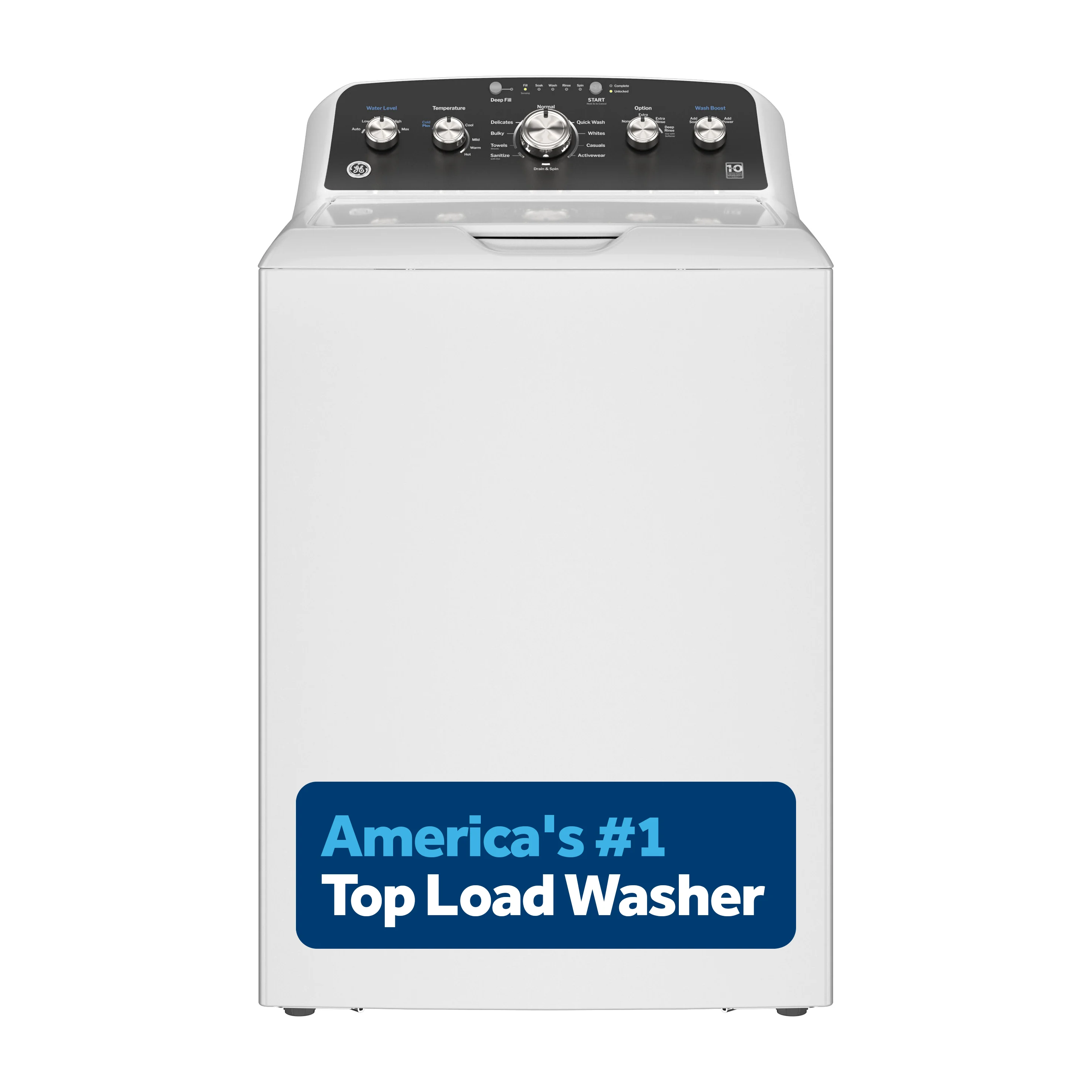 Factory Closeout GE GE® 4.5 cu. ft. Capacity Washer with Stainless Steel&nbsp;Basket, Cold&nbsp;Plus and Wash Boost