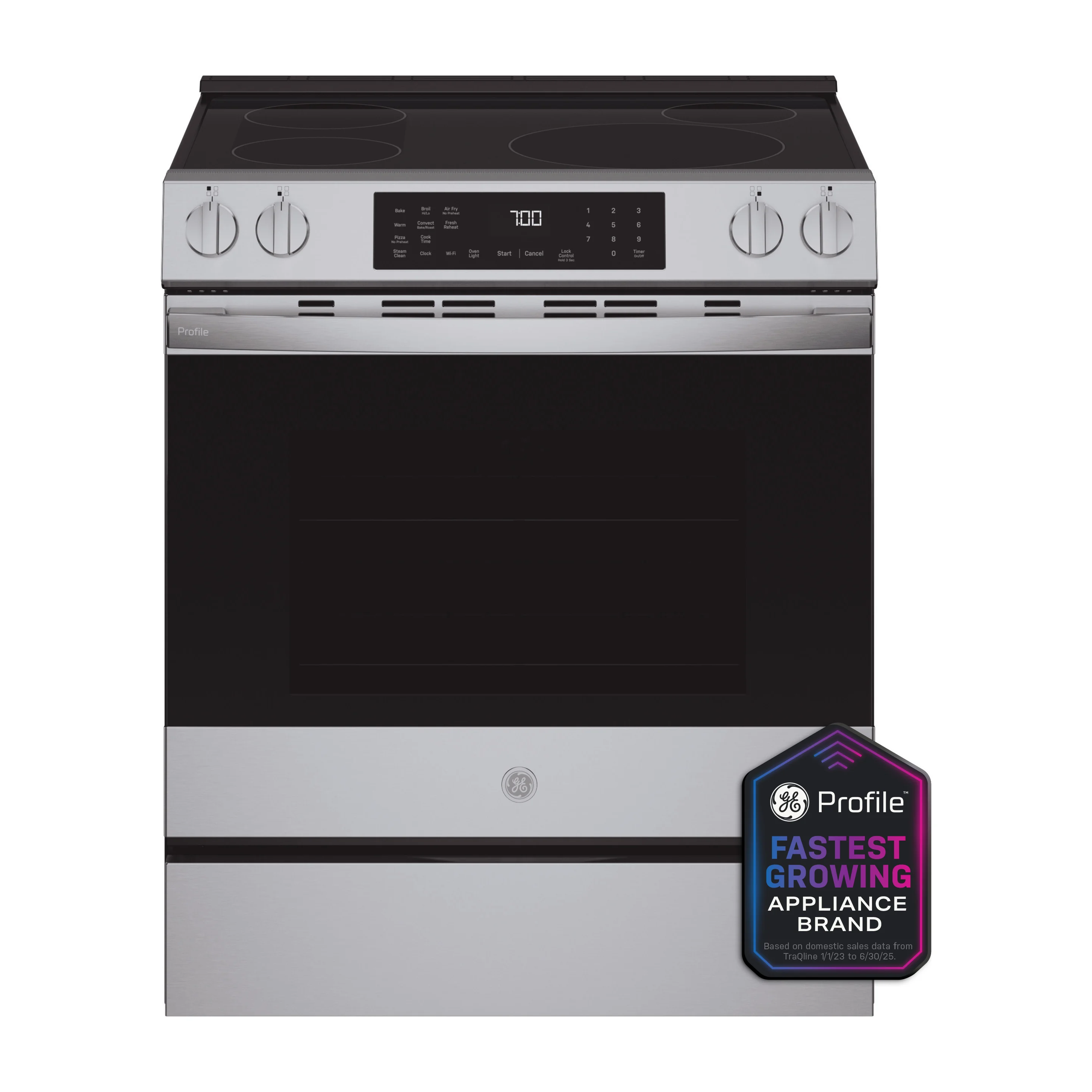Factory Closeout GE Profile GE Profile™ ENERGY STAR® 30" Smart Slide-In Induction and Convection Range with No Preheat Air Fry and EasyWash™ Oven Tray