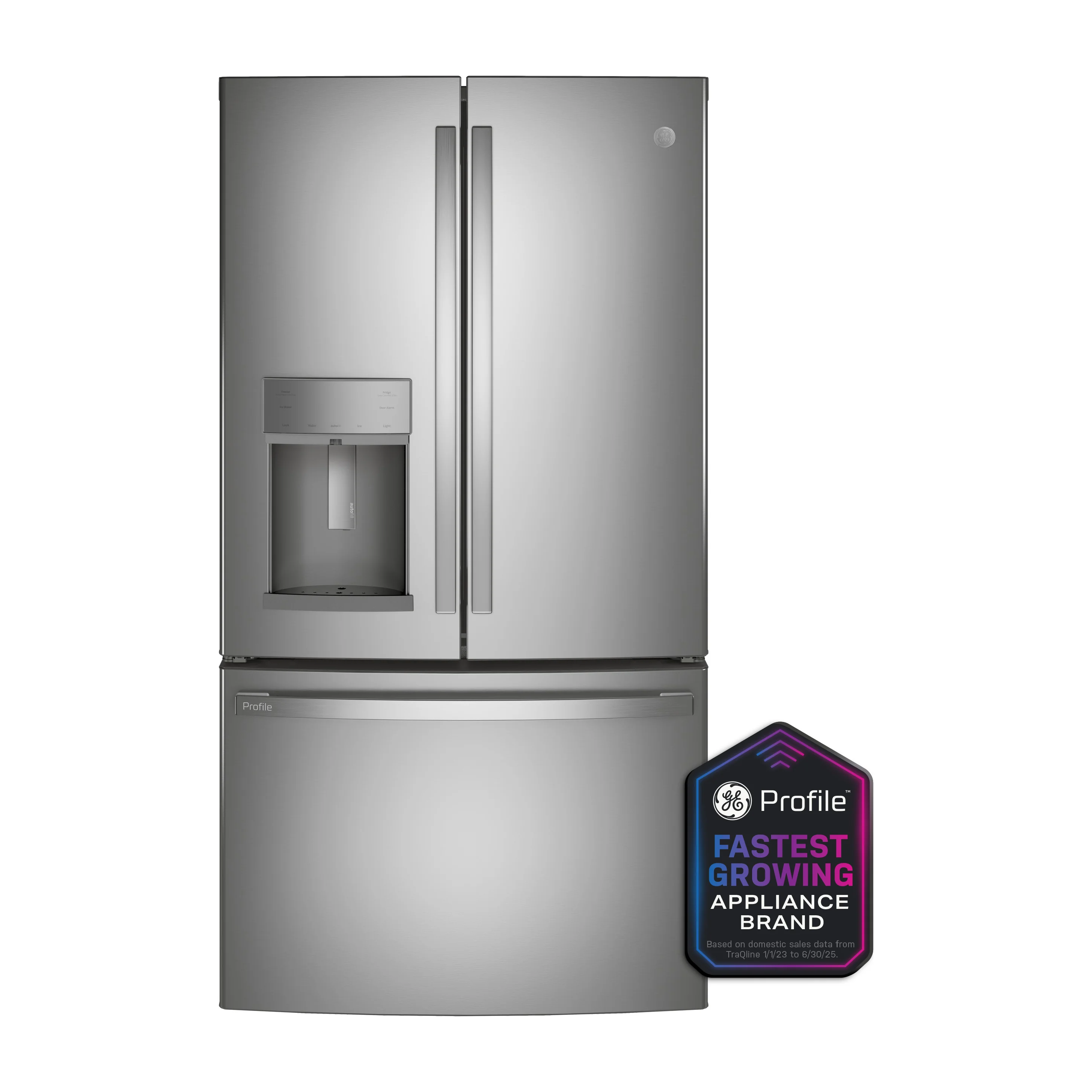 Factory Closeout GE Profile GE Profile™ Series ENERGY STAR® 27.7 Cu. Ft. French-Door Refrigerator with Hands-Free AutoFill